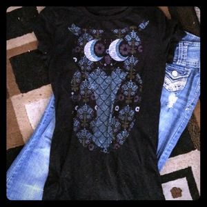Size md cute owl top $6
