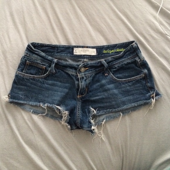cheeky denim shorts