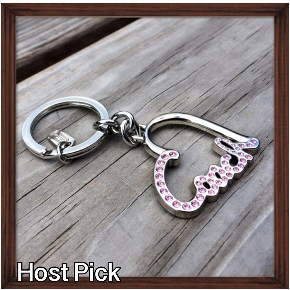 💜HP: Coach Pave Crystal Keychain; NIB