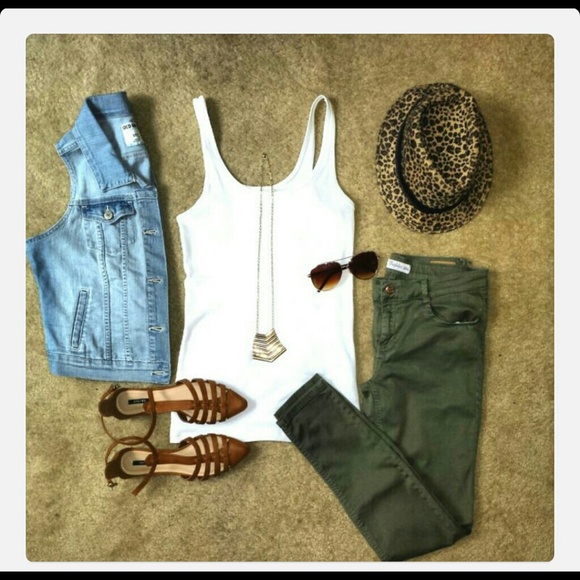 Olive green Zara Jeans