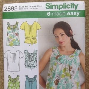 Simplicity sewing pattern 2892