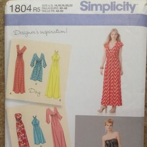 Simplicity sewing pattern 1804
