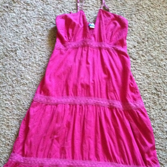 Pink boho dress