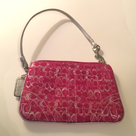 Pink Coach Wristlet