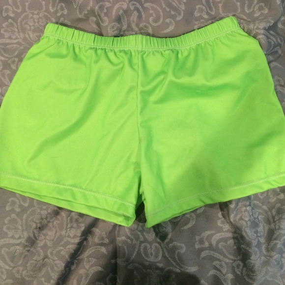 Neon green spandex