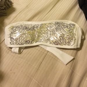 sparkly bandue bikini too