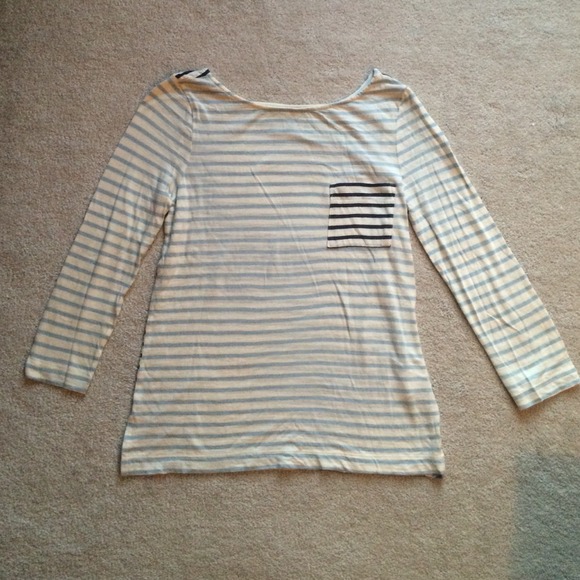 Light blue/dark navy striped shirt - Picture 2 of 4