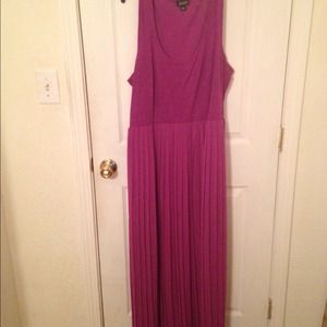 Pleated Sheer Tank Dress