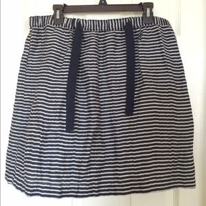LOFT striped drawstring skirt
