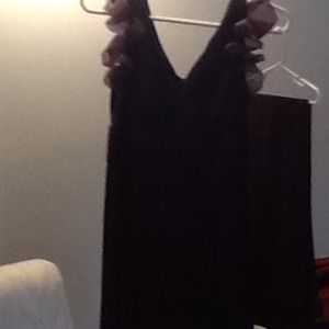 Eggplant full length empire waisted dress