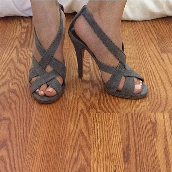 Grey Heels with Straps