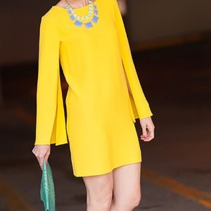 Zara Dresses - Vibrant yellow Zara split sleeve dress