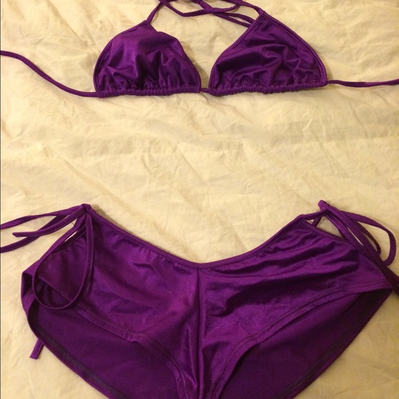 Purple metallic bikini