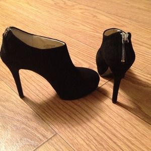 Black suede booties in great condition!
