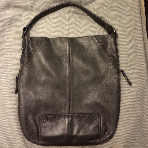 Zadig and Voltaire black leather hobo