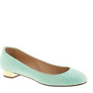 J.Crew Collection Mint Snakeskin Janey