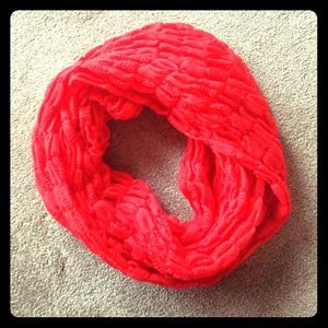 Red infinity scarf