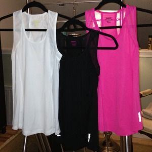 3 Reebok Play Dry tanks