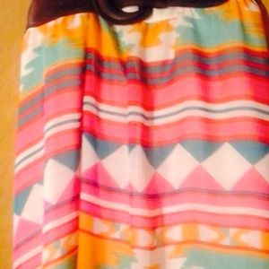 High/Low Aztec Skirt