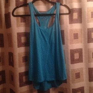 Blue animal print tank top