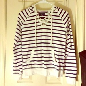 Black and white stripped hoodie