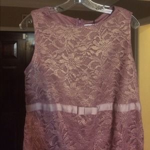 Maternity dress blush metallic