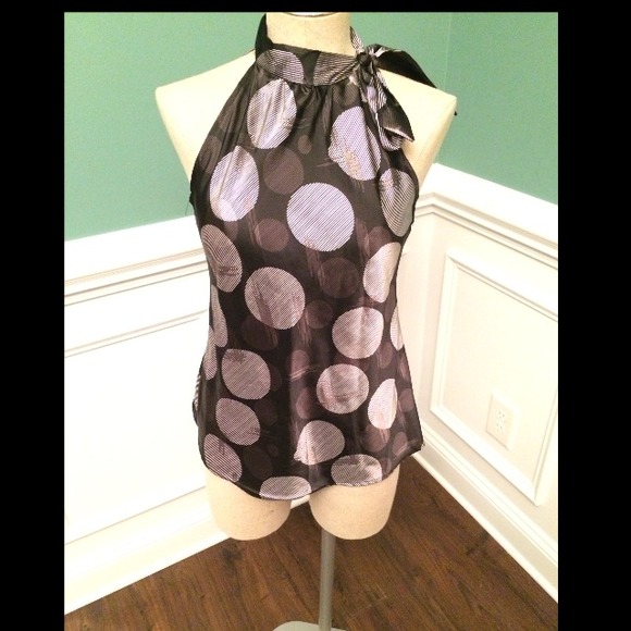 Black and white dressy tank