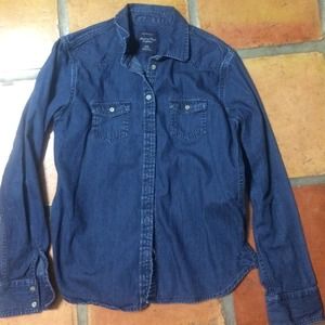 Blue jean button up shirt denim