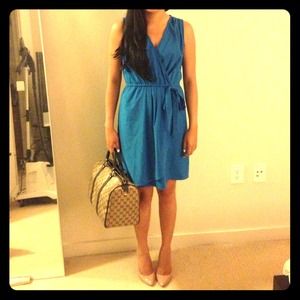 Vibrant blue wrap dress - great for any occasion