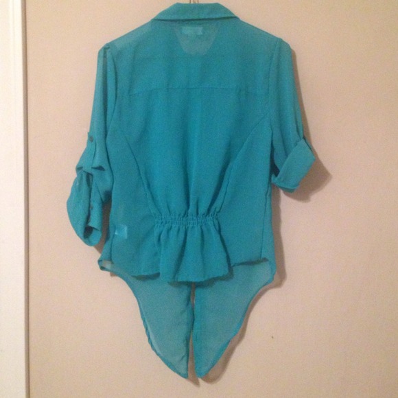 Greenish blue blouse - Picture 2 of 2