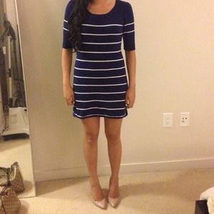 Aqua brand striped comfy and light sweater dress