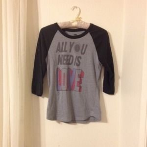 forever21 all you need is love baseball tee