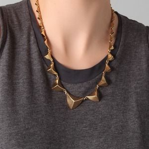 House of Harlow Gold Pyramid Necklace