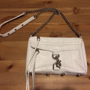 Rebecca Minkoff Mini Mac (white croc embossed)