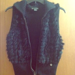 Black Armani Fleece Vest