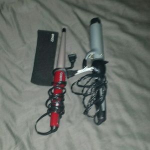 Wand and large barrel curling iron