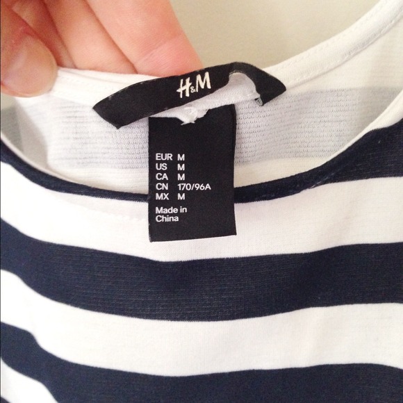 SOLD! Navy Blue & White Dress - Picture 3 of 3