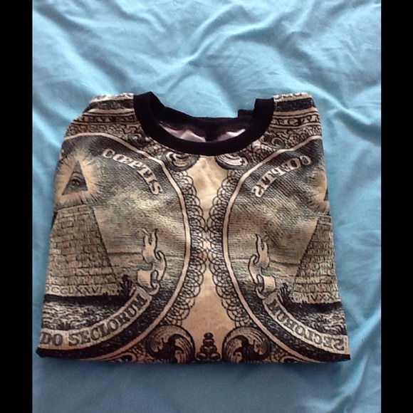 Money Egyptian Print Sweater For Sale.