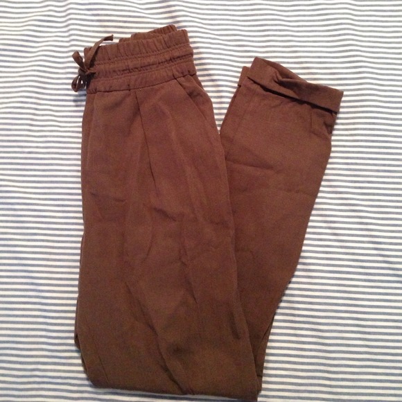 Zara high waist drawstring pants