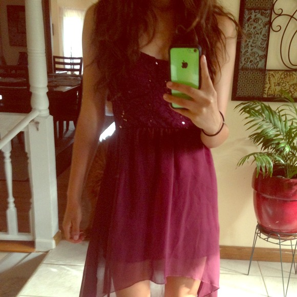 Debs, Wine high/low formal/homecoming/prom dress