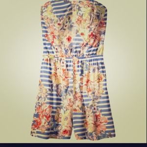 Target-Xhilaration strapless Floral Romper