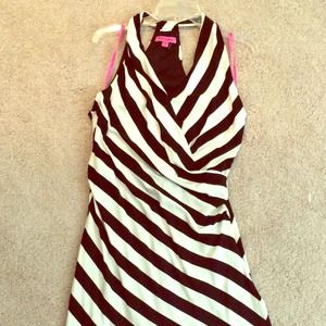 Betsey Johnson black and white wrap dress