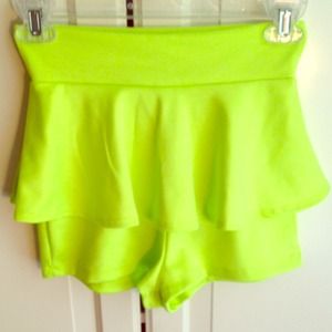 Short shorts with peplum top