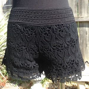 Black Lace Shorts. New with tags!