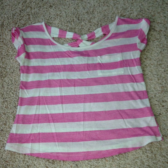 💢SOLD💢Charlotte Russe striped pink top - Picture 2 of 3