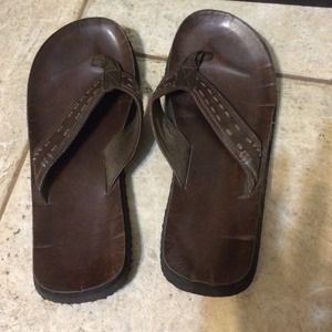 Mens Brown Flip Flops