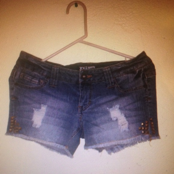 Studded Jean Shorts