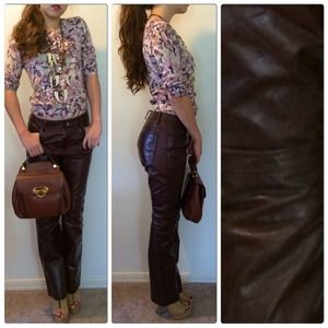 Boot cut Gap leather pants
