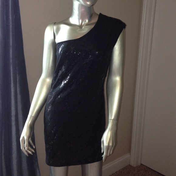 Sequin embellished Cotton dress with side zipper M