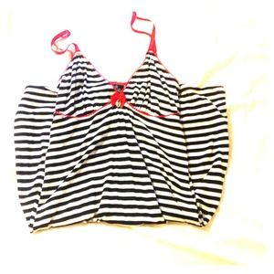 Black and white stripe pin up sun dress/nightie